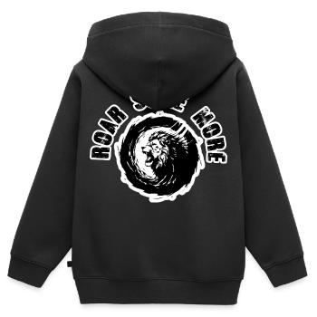 Löwenbrüller Einige stärker - Kinder Premium Organic Zip Hoodie - Schwarz - Hinten - AI Model Kid Male (0cm)