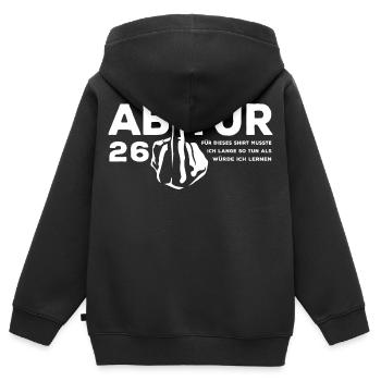 Abitur 2026 - J’ai dû étudier longtemps - Sweat Premium à capuche zippé enfant bio - noir - Dos - AI Model Kid Male (0cm)