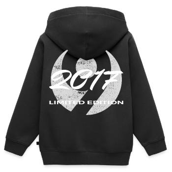 9. Geburtstag 2017 Jungen und Mädchen Geschenk - Kinder Premium Organic Zip Hoodie - Schwarz - Hinten - AI Model Kid Male (0cm)