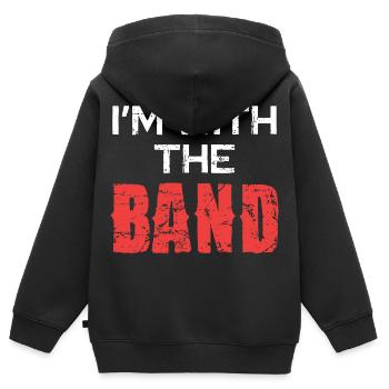 I'm with the band - Kids Premium Organic Zip-up Hoodie - black - Back - AI Model Kid Male (0cm)