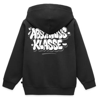 Abschlussklasse Graffiti - Kinder Premium Organic Zip Hoodie - Schwarz - Hinten - AI Model Kid Male (0cm)