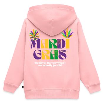 MARDI GRAS FESTIVAL - Sweat Premium à capuche zippé enfant bio - rose - Dos - AI Model Kid Female (0cm)