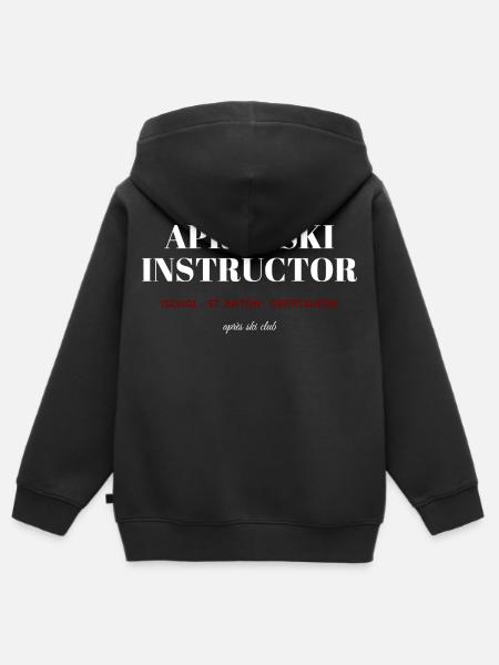 Après Ski Instructor - Kinder Premium Organic Zip Hoodie - Schwarz
