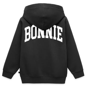 BONNIE - Sweat Premium à capuche zippé enfant bio - noir - Dos - AI Model Kid Male (0cm)