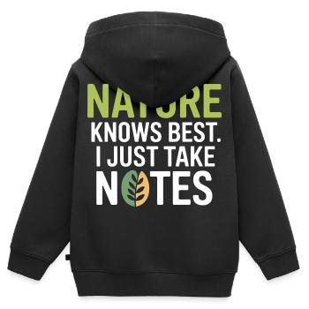 Zertifizierter Observateur für klinische biologische Systeme - Kinder Premium Organic Zip Hoodie - Schwarz - Hinten - AI Model Kid Male (0cm)