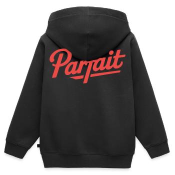 perfect - Kids Premium Organic Zip-up Hoodie - black - Back - AI Model Kid Male (0cm)
