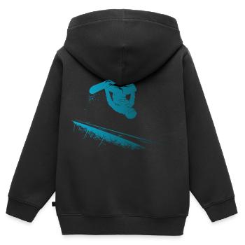 Slopestyle Salto Freestyle Wintersport Action - Kinder Premium Organic Zip Hoodie - Schwarz - Hinten - AI Model Kid Male (0cm)