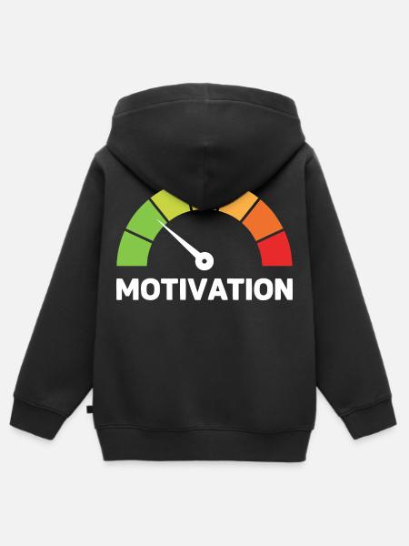 Motivation Anzeige Skala - Kinder Premium Organic Zip Hoodie - Schwarz