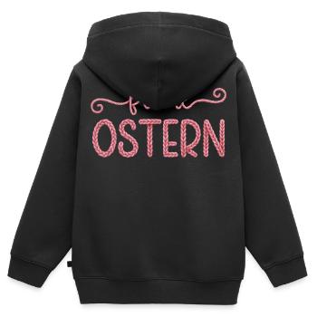 Frohe Ostern - Kinder Premium Organic Zip Hoodie - Schwarz - Hinten - AI Model Kid Male (0cm)
