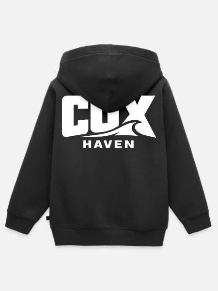 CUXHAVEN – Modern, kraftvoll, nordisch - Kinder Premium Organic Zip Hoodie - Schwarz