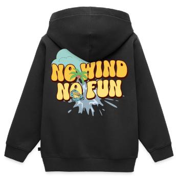 Pas de vent, pas de plaisir - Sweat Premium à capuche zippé enfant bio - noir - Dos - AI Model Kid Male (0cm)