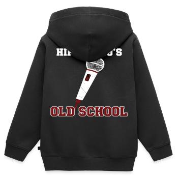 Hip Hop 90er Old School DJ Vinyl - Kinder Premium Organic Zip Hoodie - Schwarz - Hinten - AI Model Kid Male (0cm)