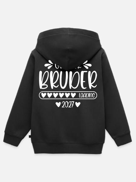 Großer Bruder 2027 loading - Kinder Premium Organic Zip Hoodie - Schwarz