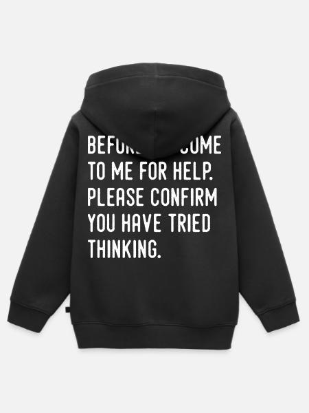 Humor - Kinder Premium Organic Zip Hoodie - Schwarz