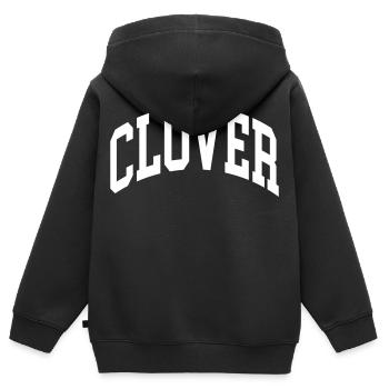 Trèfle - Sweat Premium à capuche zippé enfant bio - noir - Dos - AI Model Kid Male (0cm)