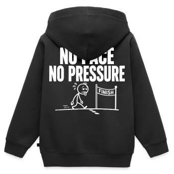 Pas de rythme, pas de pression - Sweat Premium à capuche zippé enfant bio - noir - Dos - AI Model Kid Male (0cm)