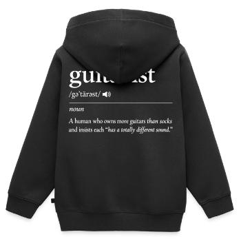 Definition Gitarrist Humor Musiker Geschenk - Kinder Premium Organic Zip Hoodie - Schwarz - Hinten - AI Model Kid Male (0cm)