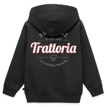 Trattoria Restaurant Italien Gastronomie Design - Kinder Premium Organic Zip Hoodie - Schwarz - Hinten - AI Model Kid Male (0cm)