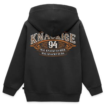94. Geburtstag Ich Bin Knackige 94 - Kinder Premium Organic Zip Hoodie - Schwarz - Hinten - AI Model Kid Male (0cm)