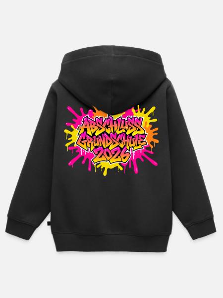 Grundschule Abschluss 2026 Graffiti - Kinder Premium Organic Zip Hoodie - Schwarz