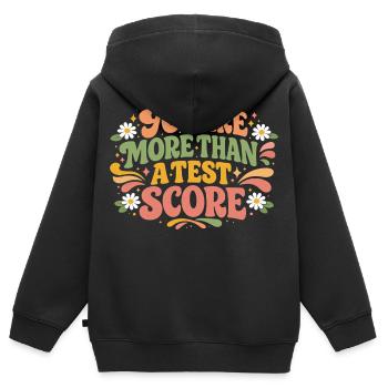 You're More Than a Note | Retro School Motivation - Kids Premium Organic Zip-up Hoodie - black - Back - AI Model Kid Male (0cm)