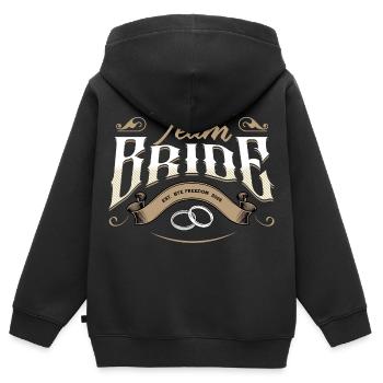 Team Bride 2028 - Kids Premium Organic Zip-up Hoodie - black - Back - AI Model Kid Male (0cm)
