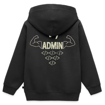 Administrateur administratif, administrateur informatique et informaticien - Sweat Premium à capuche zippé enfant bio - noir - Dos - AI Model Kid Male (0cm)