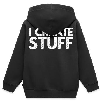 I Create Stuff - Kinder Premium Organic Zip Hoodie - Schwarz - Hinten - AI Model Kid Male (0cm)