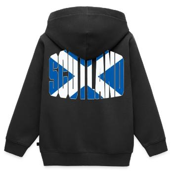 Maillot de football écossais, design du supporter écossais - Sweat Premium à capuche zippé enfant bio - noir - Dos - AI Model Kid Male (0cm)