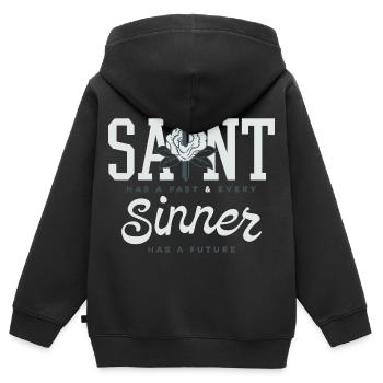 Saints & Sinners: Past Future - Kids Premium Organic Zip-up Hoodie - black - Back - AI Model Kid Male (0cm)