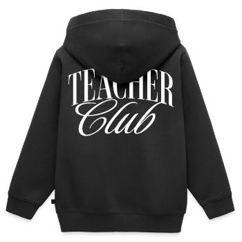 Teacher Club - Kinder Premium Organic Zip Hoodie - Schwarz - Hinten - AI Model Kid Male (0cm)