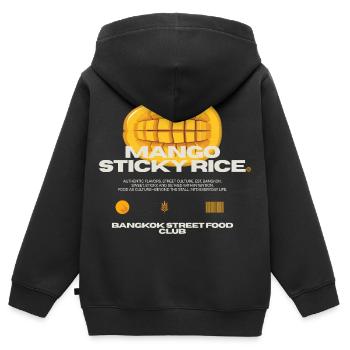 Mango Sticky Rice Bangkok Club - Kids Premium Organic Zip-up Hoodie - black - Back - AI Model Kid Male (0cm)