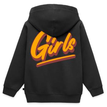 Filles - Sweat Premium à capuche zippé enfant bio - noir - Dos - AI Model Kid Male (0cm)