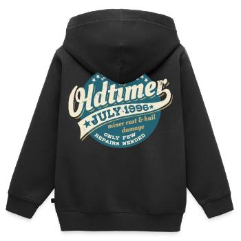 Oldtimer juillet 1996 | Cadeau d’anniversaire - Sweat Premium à capuche zippé enfant bio - noir - Dos - AI Model Kid Male (0cm)