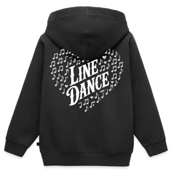 Partitions de Cœur de la Danse Solitaire - Sweat Premium à capuche zippé enfant bio - noir - Dos - AI Model Kid Male (0cm)