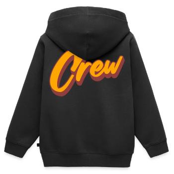 équipage - Sweat Premium à capuche zippé enfant bio - noir - Dos - AI Model Kid Male (0cm)