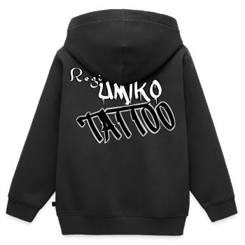 Regi Umiko tattoo - Kids Premium Organic Zip-up Hoodie - black - Back - AI Model Kid Male (0cm)