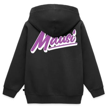 Mausi - Kids Premium Organic Zip-up Hoodie - black - Back - AI Model Kid Male (0cm)