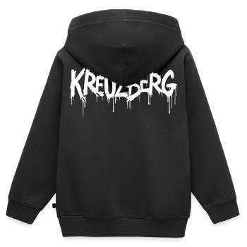 Kreuzberg Graffiti - Kinder Premium Organic Zip Hoodie - Schwarz - Hinten - AI Model Kid Male (0cm)