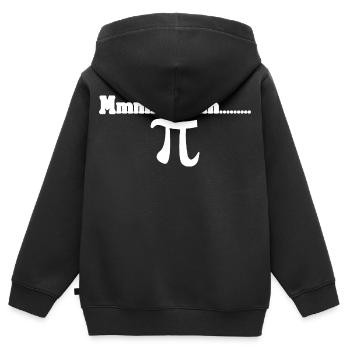 Pi Aesthetics in Math Style Cake Sarcastic - Kids Premium Organic Zip-up Hoodie - black - Back - AI Model Kid Male (0cm)