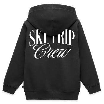 Séjour au ski - Sweat Premium à capuche zippé enfant bio - noir - Dos - AI Model Kid Male (0cm)