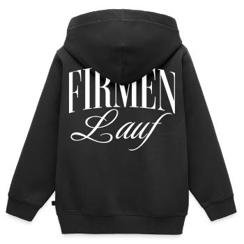 Firmen Lauf - Kinder Premium Organic Zip Hoodie - Schwarz - Hinten - AI Model Kid Male (0cm)