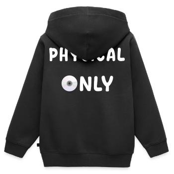 pas de disque, pas d’achat - Sweat Premium à capuche zippé enfant bio - noir - Dos - AI Model Kid Male (0cm)
