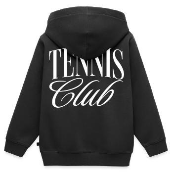Tennis Club - Kinder Premium Organic Zip Hoodie - Schwarz - Hinten - AI Model Kid Male (0cm)