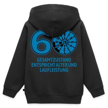 HU August 2026 - 60 Jahre - Geburtstag Geschenk - Kinder Premium Organic Zip Hoodie - Schwarz - Hinten - AI Model Kid Male (0cm)