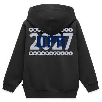 Announcing Baby, Grandpa 2027 - Kids Premium Organic Zip-up Hoodie - black - Back - AI Model Kid Male (0cm)