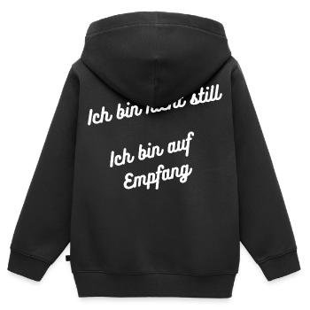 Heimatliebe Nord - Kinder Premium Organic Zip Hoodie - Schwarz - Hinten - AI Model Kid Male (0cm)