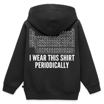 Tableau Périodique Chimie Humour Science Geek - Sweat Premium à capuche zippé enfant bio - noir - Dos - AI Model Kid Male (0cm)