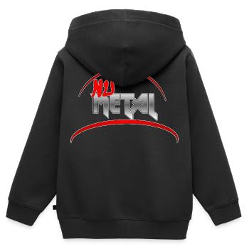Nu Metal Red Cap Edition - Kinder Premium Organic Zip Hoodie - Schwarz - Hinten - AI Model Kid Male (0cm)