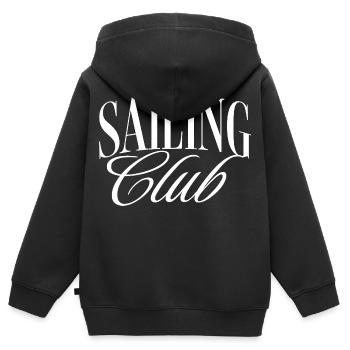 Sailing Club - Kinder Premium Organic Zip Hoodie - Schwarz - Hinten - AI Model Kid Male (0cm)